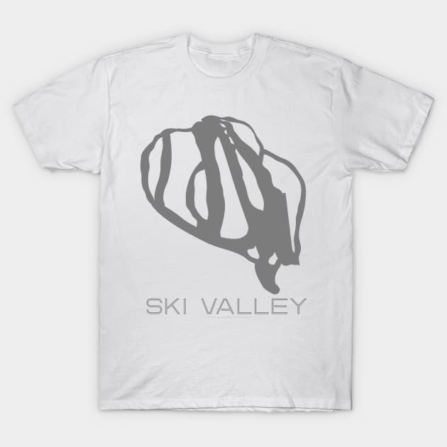 Ski Valley Resort 3D T-Shirt by Mapsynergy